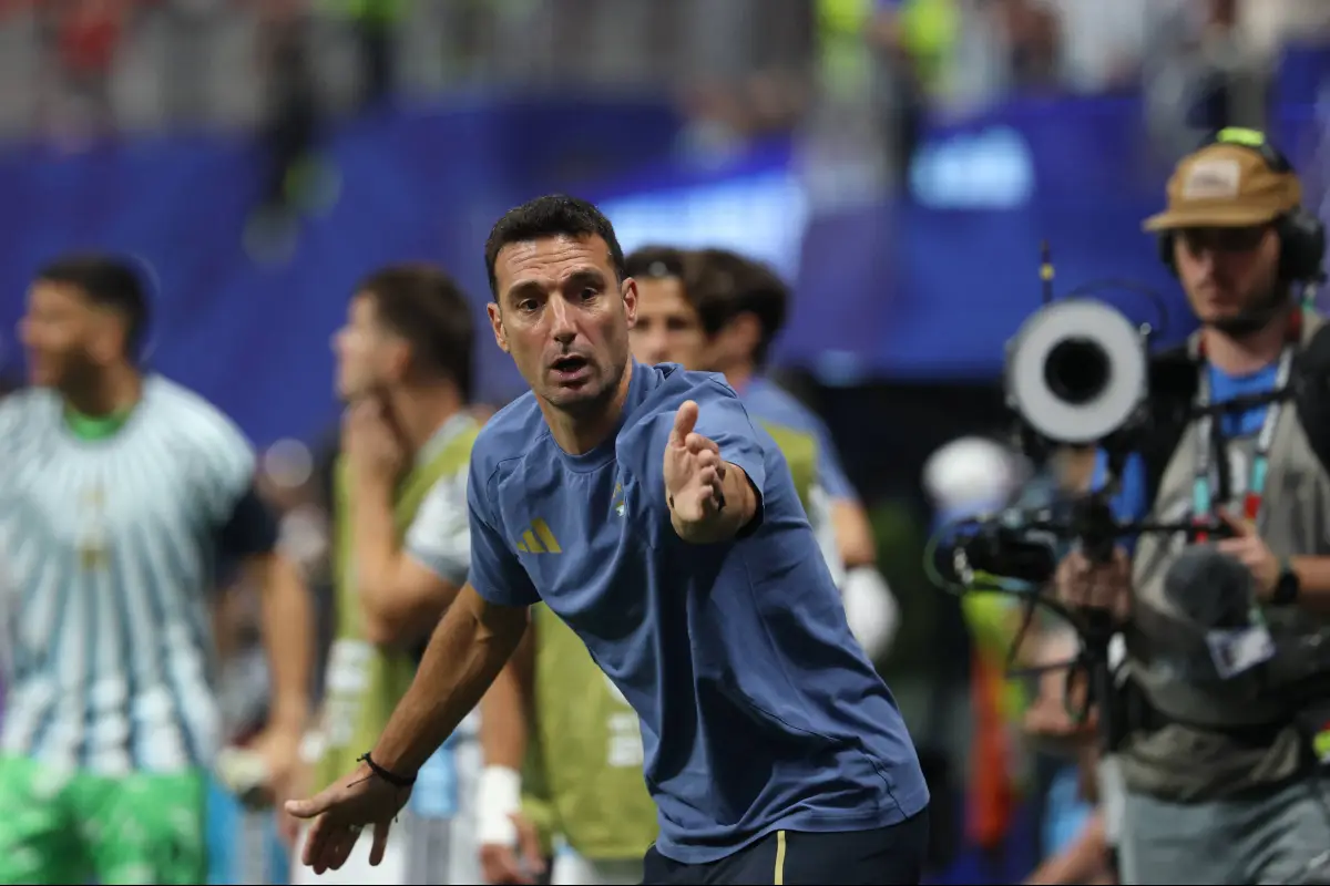 El técnico de Argentina en la zona técnica durante el partido contra Egipto., ODD ANDERSEN / AFP