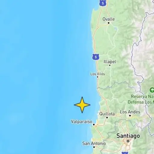 Sismo de magnitud 5,2 se registra frente a Valparaíso sin generar alerta de tsunami