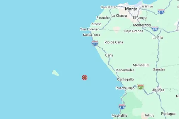 El primer sismo de esta madrugada se dio frente a la costa de Manabí. 