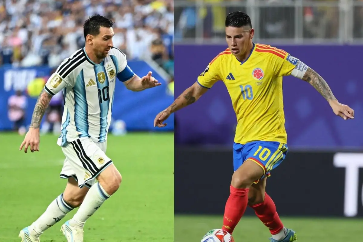 Messi y Rodríguez son las principales figuras de las escuadras sudamericanas y quienes las guiarán a los cuartos de final., AFP.