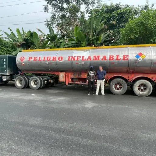 El operativo en Santo Domingo que permitió recuperar 10.000 galones de diésel y detener a un sospechoso