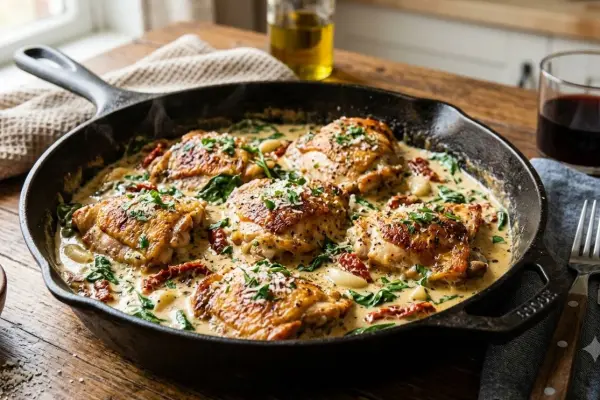 El pollo toscano es una creación de la cocina italoamericana.