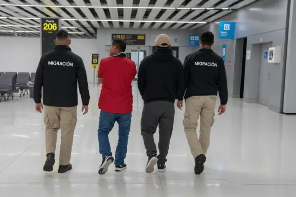 Los dos ciudadanos fueron embarcados en un avión y los devolvieron al aeropuerto de origen, informaron las autoridades panameñas. ,Foto: Migración de Panamá
