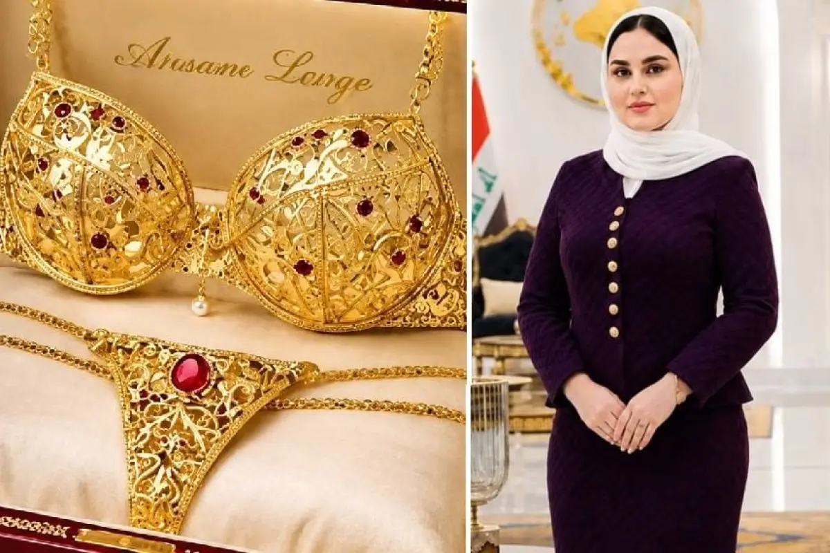 En la casa de la legisladora Hind Al-Abbasi se hallaron prendas de ropa interior hechas con oro y diamantes., Foto: Redes Sociales