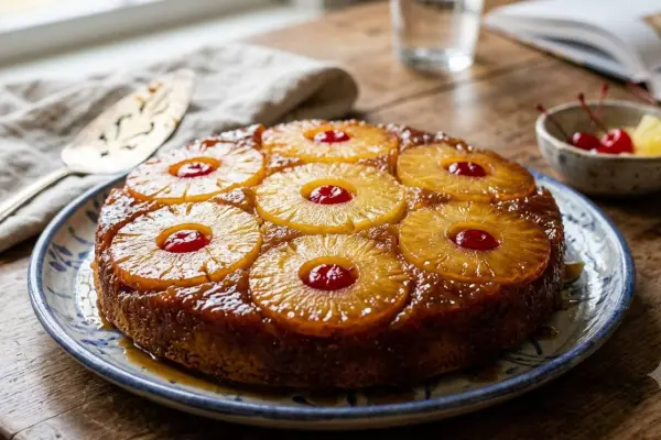 El volteado de piña es un postre clásico. 