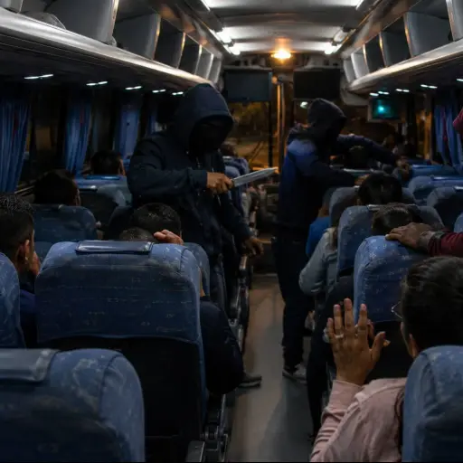 Bus interprovincial fue asaltado por tres sujetos armados en la vía Santo Domingo - La Concordia
