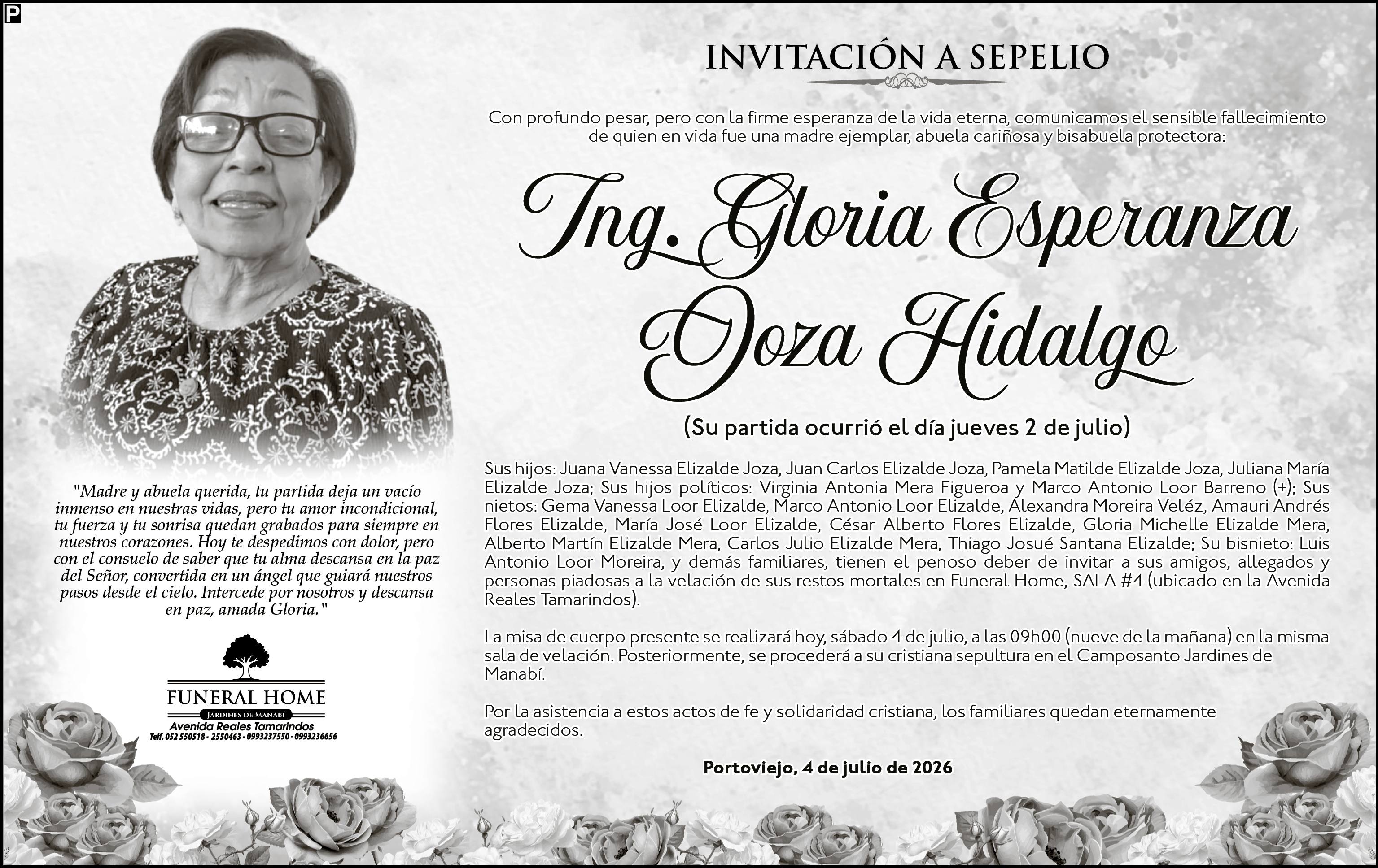 SEPELIO GLORIA JOZA