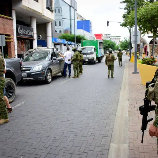 Militares intensifican operativos en el centro de Portoviejo