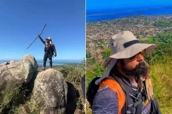 El hombre bajaba una roca cuando cayó al vacío. 