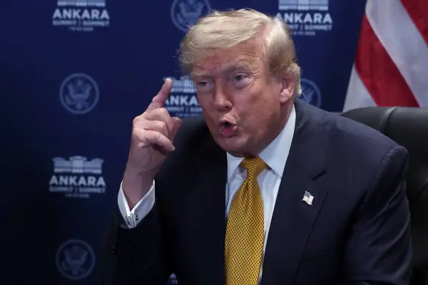 El presidente de Estados Unidos, Donald Trump, durante la cumbre de la OTAN. 