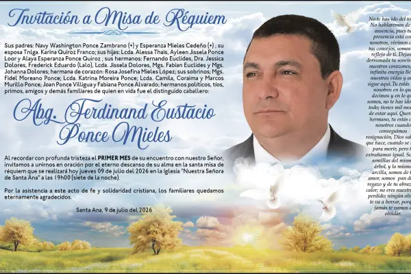MISA FERDINAND EUSTACIO PONCE MIELES ,medios ediasa