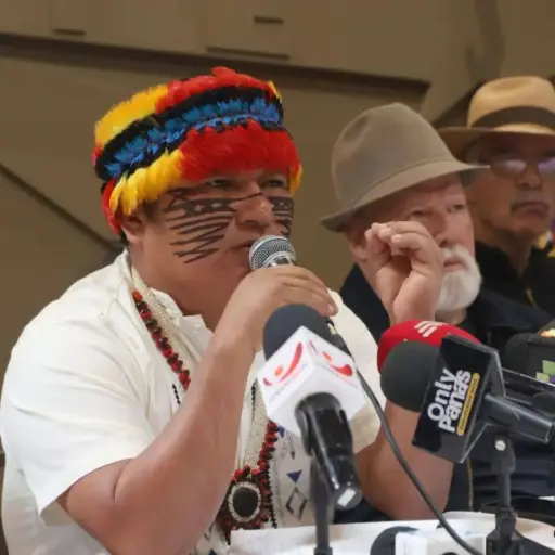 CONAIE denuncia amenazas contra su presidente y responsabiliza a empresa por posibles agresiones