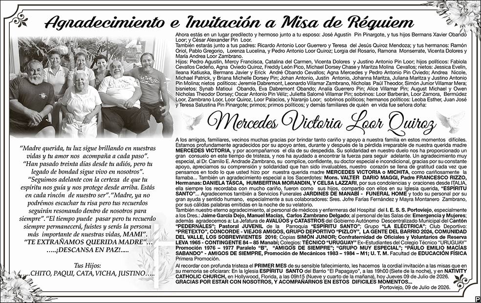MISA MERCEDES VICTORIA LOOR QUIROZ, Medios Ediasa