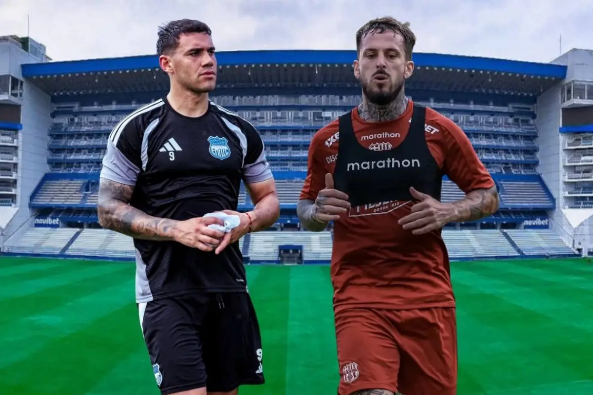 José Neris y Darío Benedetto, delanteros de Emelec y Barcelona