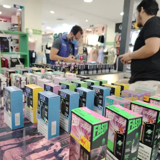 Arcsa decomisa 127 cigarrillos electrónicos irregulares en un centro comercial de Portoviejo