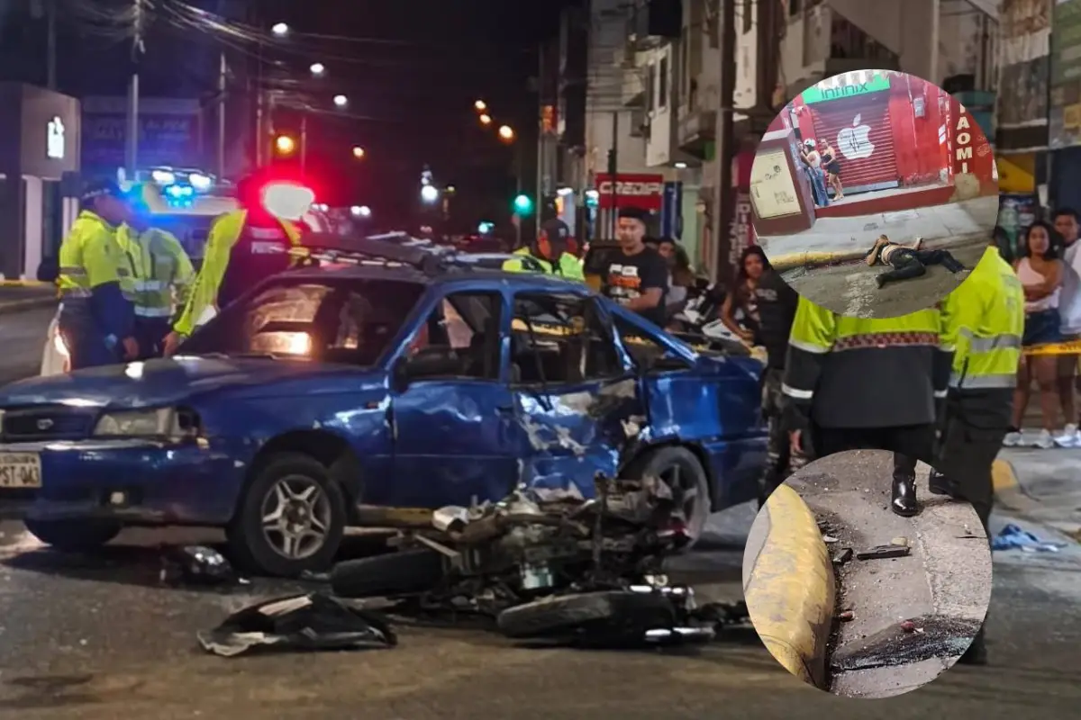 Siniestro de tránsito en las calles Pedro Gual y Rocafuerte deja una víctima mortal