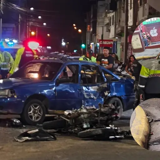 Un muerto y dos heridos tras colisión vehicular en el centro de Portoviejo