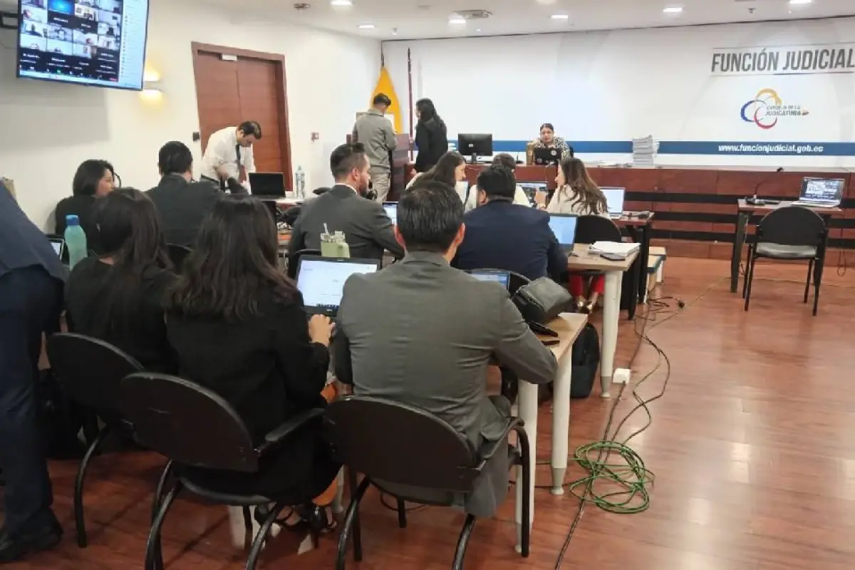 La audiencia del caso Triple A se desarrolla en las instalacion del Complejo Judicial Norte, en la ciudad de Quito., Foto: Fiscalía General del Estados