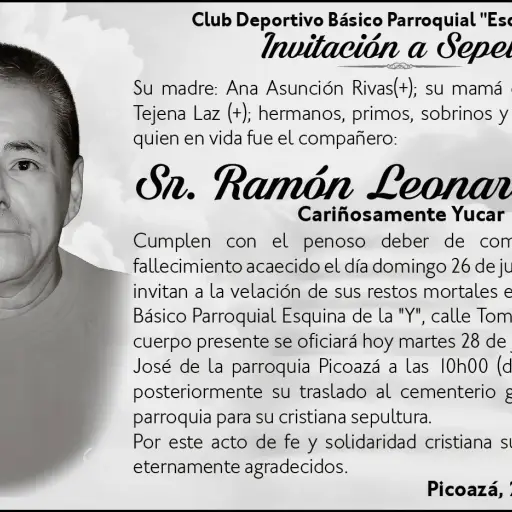 SEPELIO SR. RAMON LEONARDO RIVAS