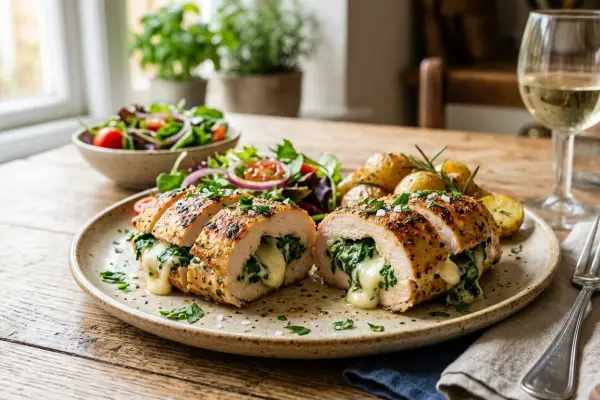 Las pechugas de pollo rellenas son fáciles de preparar. 