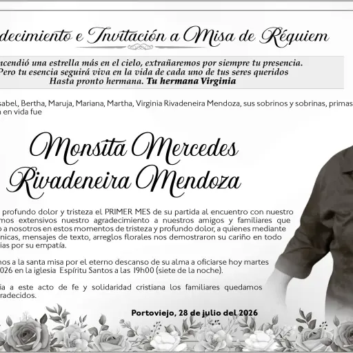 MISA MONSITA MERCEDES RIVADENEIRA