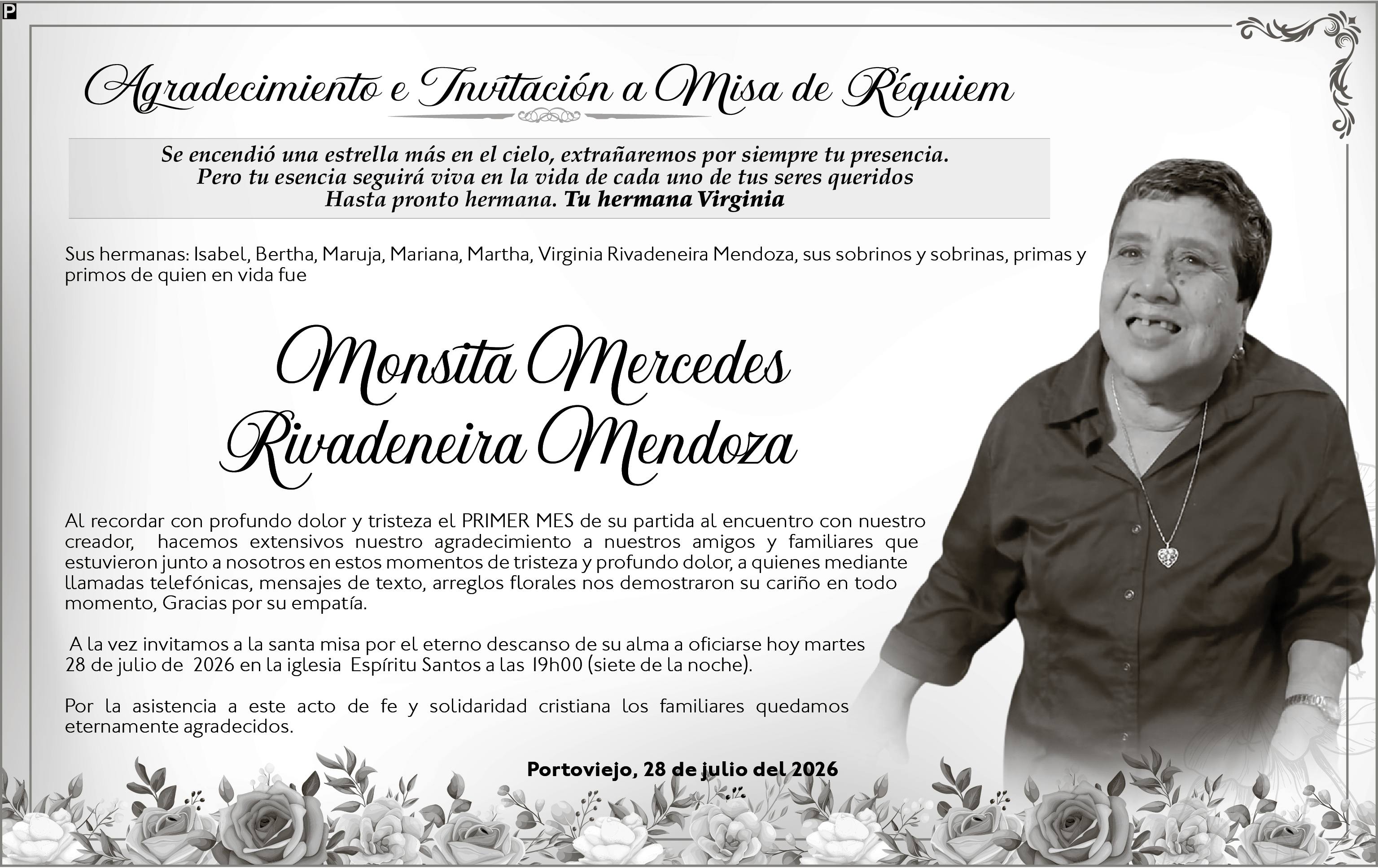 MISA MONSITA MERCEDES RIVADENEIRA, Medios Ediasa