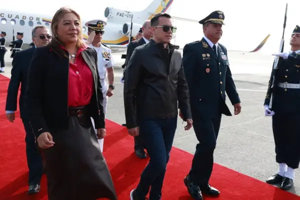 Daniel Noboa llega a Perú para investidura de Keiko Fujimori.