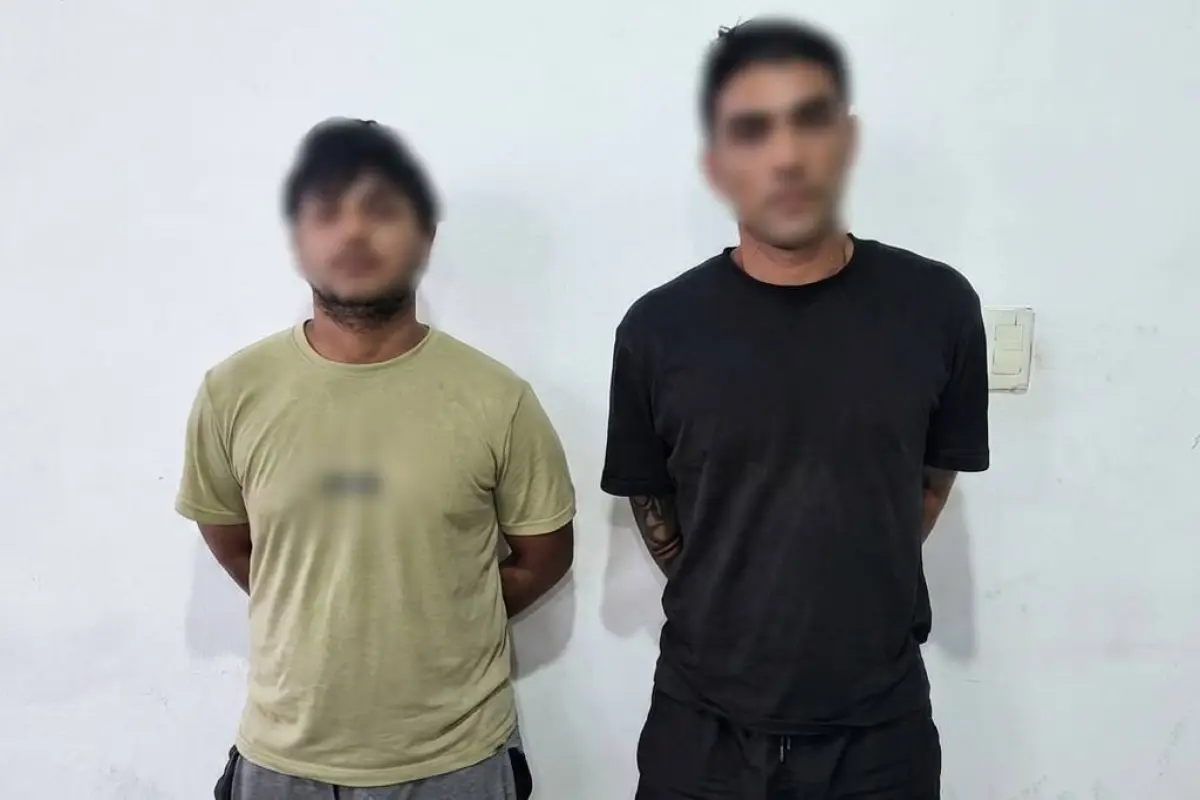 Dos sospechosos fueron detenidos por la Policía durante el allanamiento a una vivienda en El Carmen., Policía Nacional
