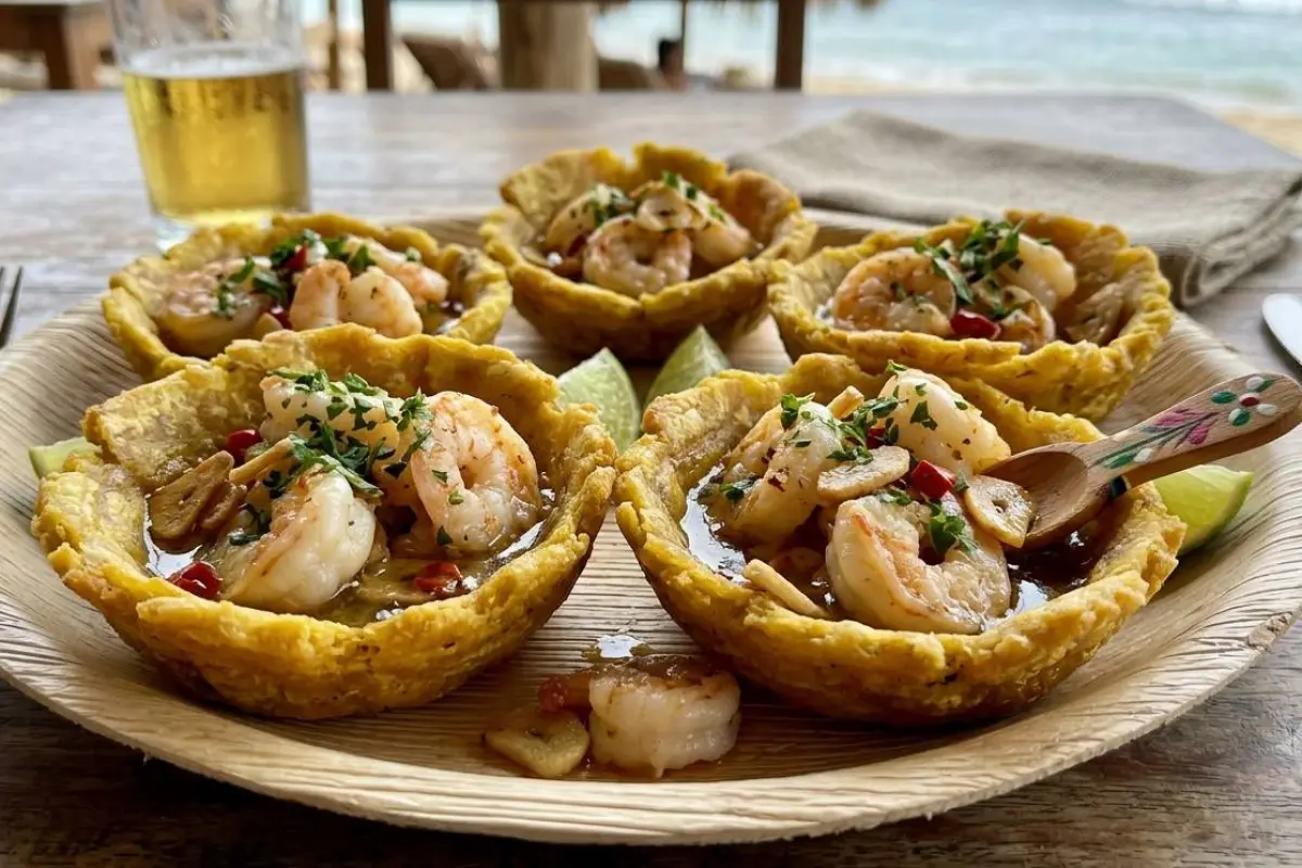 Estas canastas con camarones son la entrada perfecta para tu fin de semana. 