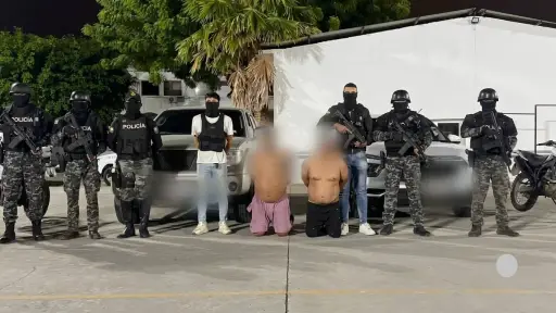 La Policía libera a un ciudadano secuestrado en Manta y detiene a dos presuntos miembros de “Los Lobos”
