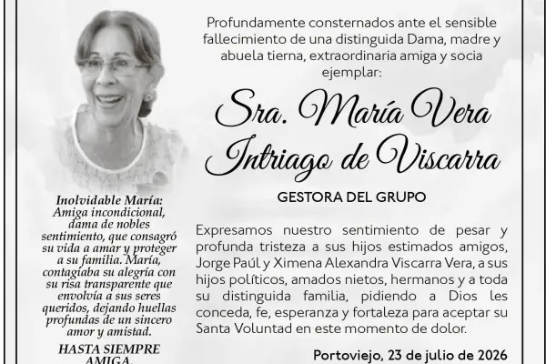 CONDOLENCIA MARIA INTRIAGO