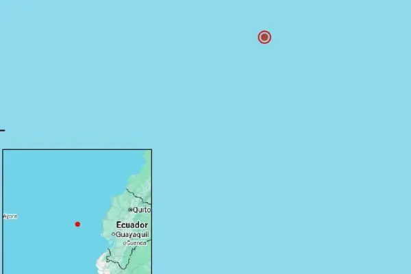 El epicentro se ubicó en el mar, frente a las costas de Puerto López, según el reporte del Instituto Geofísico. ,Foto: Instituto Geofísico