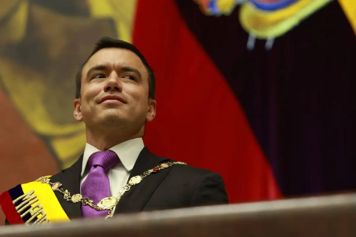 Presidente del Ecuador Daniel Noboa Azín.