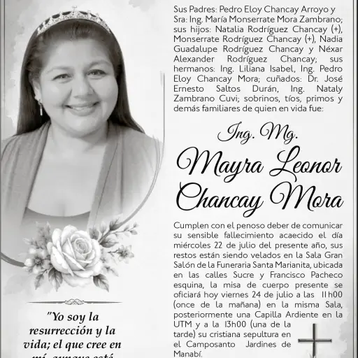 SEPELIO MAYRA CHANCAY MORA