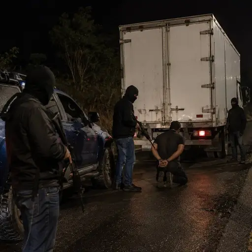 Santo Domingo: Lo maniataron, lo llevaron por un camino rural y le vaciaron el camión en un audaz asalto