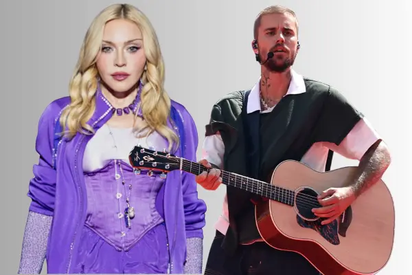 Según un reporte del Daily Mail, Madonna y Justin Bieber mantuvieron diferencias creativas antes del histórico espectáculo del Mundial.  ,Foto composición