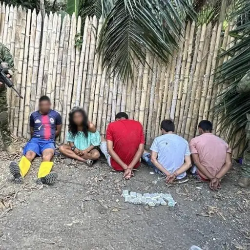 Cinco detenidos y 300 dosis de marihuana incautadas durante un operativo militar en Pedernales