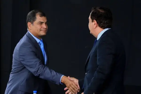 Rafael Correa y Jaime Nebot cuando uno era Presidente de Ecuador y el otro alcalde de Guayaquil