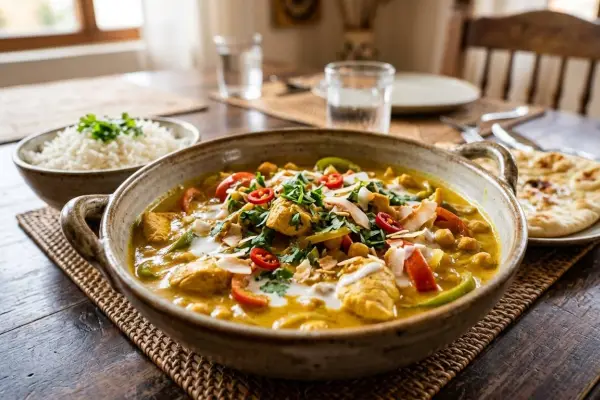 Esta receta proviene de la gastronomía del sur de Asia y del Sudeste Asiático.