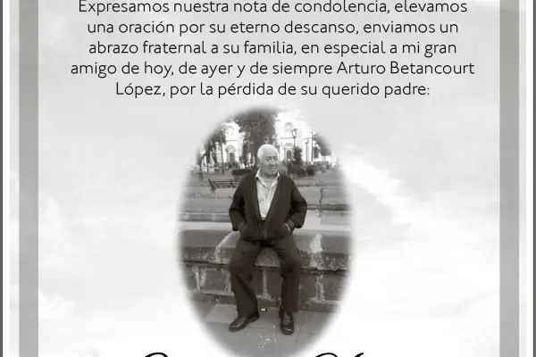 CONDOLENCIA MANUEL ARTURO BETANCOURT LOGACHO ,Medios Ediasa